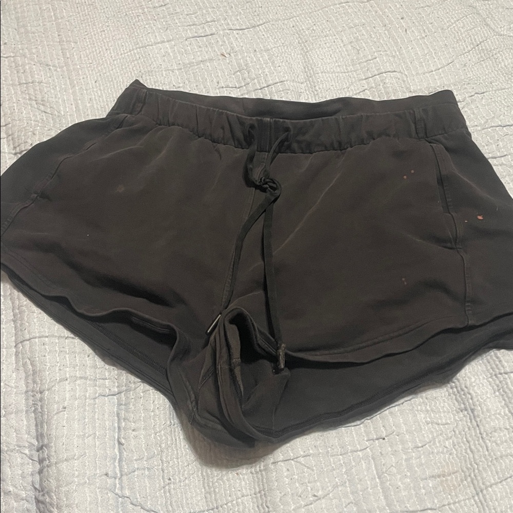 Black Casual Drawstring Shorts